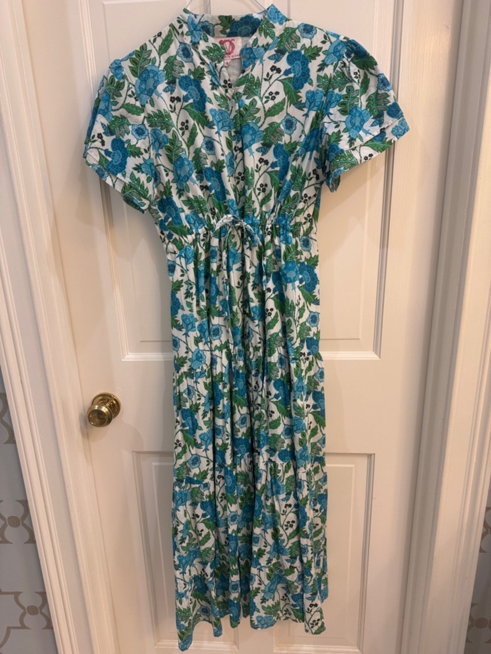 Victoria Dunn Teal & Green Floral Maxi Dress